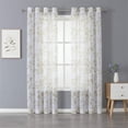 thumbnail image 1 of 2 Pcs Home Curtain Large Leaf Printed Small Window Curtain Valance, Rod Pocket Kitchen Cafe Curtain, 1 of 9