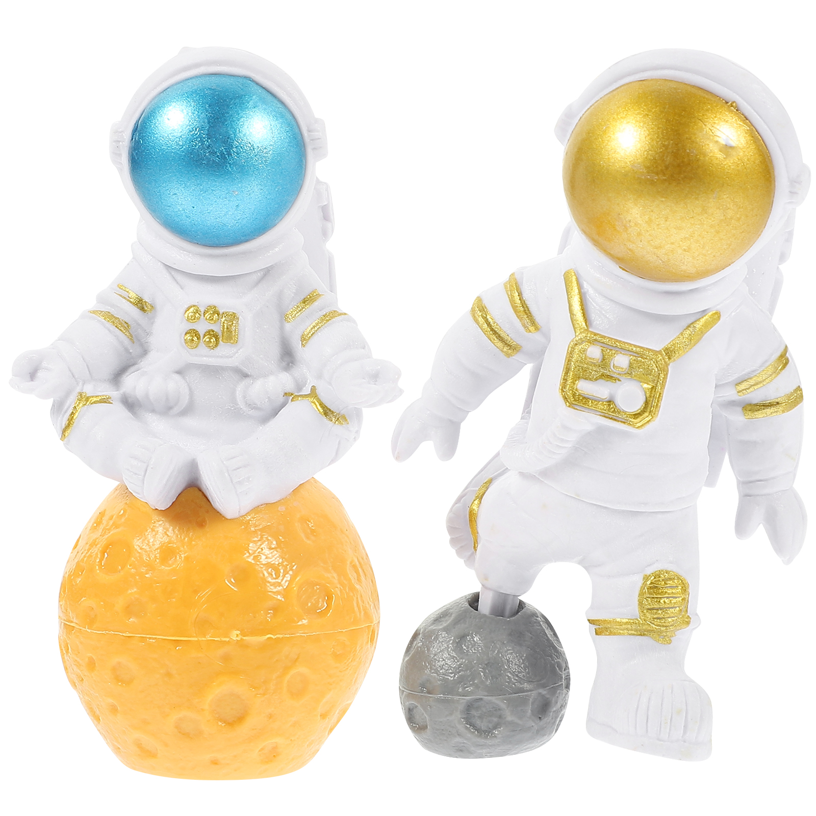 2 Pcs Home Decor Betta Fish Toys Betta Fish Tank Astronaut Party