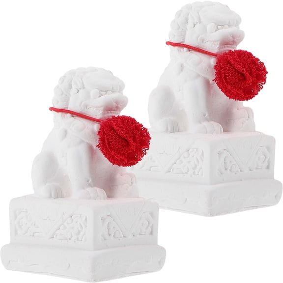 2 Pcs Home Decor Small Lion Statue Desktop Lion Statue Bonsai Decor Mini Lion Statue Desktop Decor Office