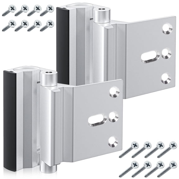 2 Pcs Home Security Door Lock Aluminum Alloy Childproof Latch Easy to Install Door Reinforcement Lock to Withstand 800 lbs for Children Home Safety