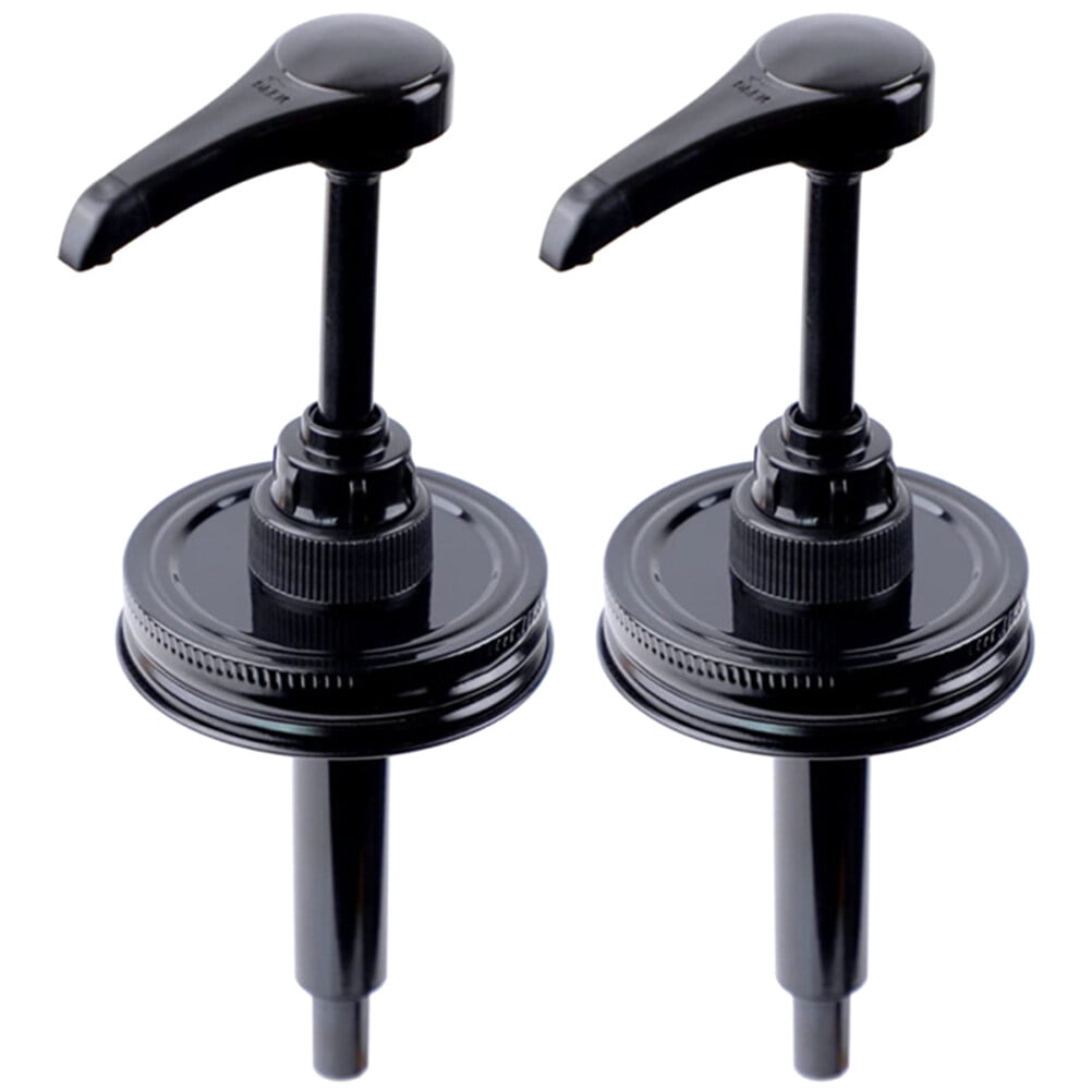 Guichaokj 2 Pcs Honey Dispenser Plastic Mason Jar Pump Lids Pot Syrup