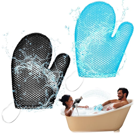 2 Pcs Honeycomb Exfoliating Glove Bath Mitt Body Spa Scrubber, Honeycomb Exfoliator Glove for Body Shower, Honeycomb Exfoliator Scrubber Sponge Shower Loofah, Quick Drying