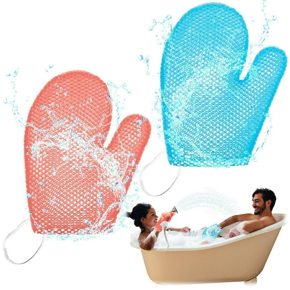 2 Pcs Honeycomb Exfoliating Glove Bath Mitt Body Spa Scrubber, Honeycomb Exfoliator Glove for Body Shower, Honeycomb Exfoliator Scrubber Sponge Shower Loofah, Quick Drying
