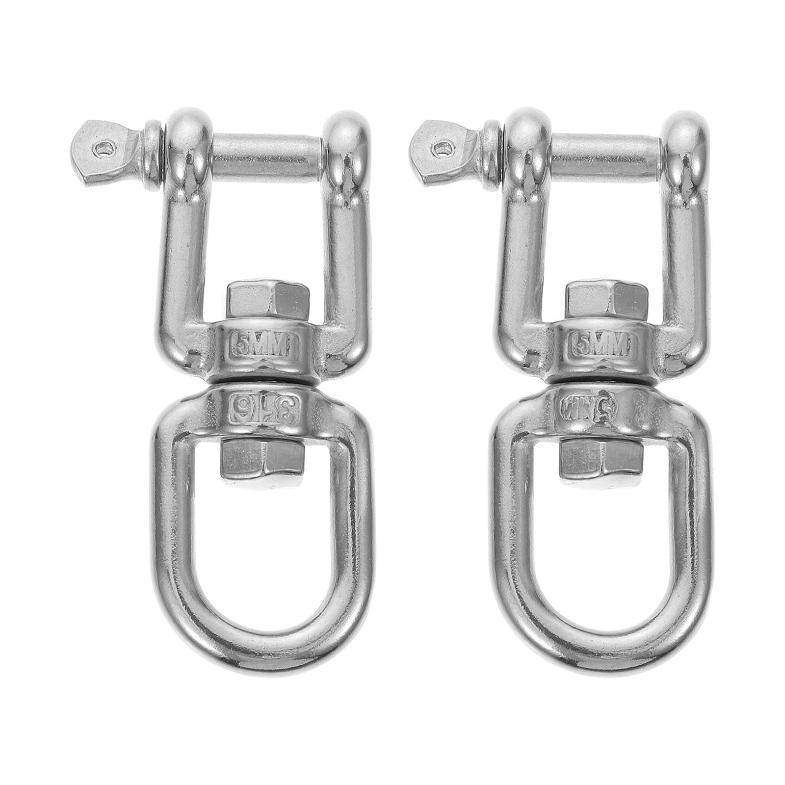 2 Pcs Hook Hanging Basket Spinners Ceiling Rotating Stainless Steel