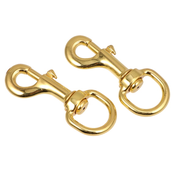 UKCOCO Detachable Swivel Snap Hooks Non-Corrosive Pet Collar Spring Hooks Golden 2pcs