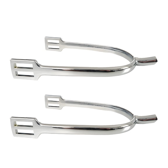 2 Pcs Horse Spurs for Cowboy Boots Men, 3.7 in / 9.5 cm Metal Western Riding Gear, Professional Equestrian Training Spurs with Smooth Head