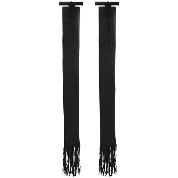 2 Pcs Horse Tail Bags, 29.1 in / 74 cm Protective Tail Wrap with Fringe Design, Soft Textile Weave, Protects Against Dirt, Biting Uninvited Visitors, Keeps Tails Clean, Black