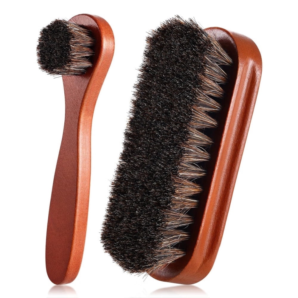 Aazon.co: Horsehair Shine Shoes Brush Kit (4PCS),Polish Dauber Applicators Leather Shoes Boots - View #5