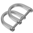 thumbnail image 1 of 2 Pcs Horseshoe Buckle D-shaped Ring Replacement Suitcase Buckles Belt Tote Bag Rings for Connecting Stainless Steel, 1 of 6