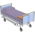 thumbnail image 1 of 2 Pcs Hospital Fitted Bed Sheet – 600TC & Deep Pocket of 10 Inch – 100% Egyptian Cotton (One Fitted Sheets and One Pillowcase) for Hospital Beds - Lavender Solid, Twin-XXL Size (39" x 84"), 1 of 4