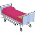 thumbnail image 1 of 2 Pcs Hospital Fitted Bed Sheet – 600TC & Deep Pocket of 8 Inch – 100% Egyptian Cotton (One Fitted Sheets and One Pillowcase) for Hospital Beds - Pink Solid, Twin Size (39" x 75"), 1 of 4