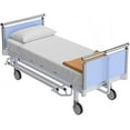 thumbnail image 1 of 2 Pcs Hospital Fitted Sheet ,100% Egyption Cotton, 300 Thread Count, 6 "Deep Pocket, ( 1 Fitted Sheet and 1 Pillowcase ) Twin Size ( 39" x 75" x 6 "),White Solid, 1 of 5