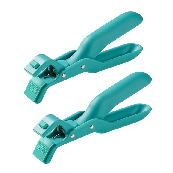2 Pcs Hot Plate Gripper Tongs, Anti Scald Plate Gripper, Multi-Function Anti-Scald Bowl Clip, Silicone non-slip hot plate clips, Kitchen Utensil For Bowls Pans Dishes, 5.9x1.57 Inch, Green