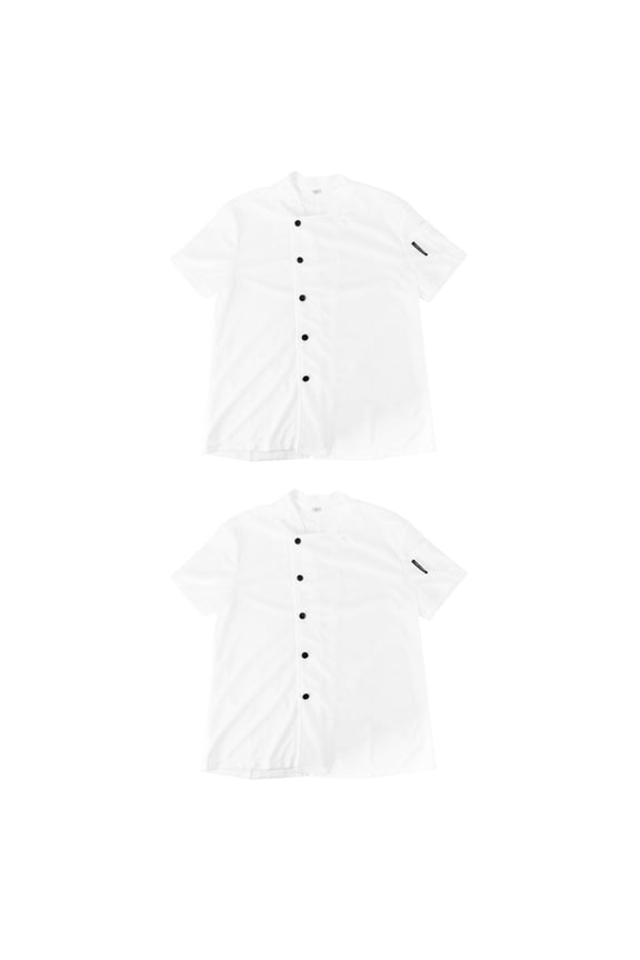 2 Pcs Hotel Men's Jacket Cook Uniform Stuff for Kitchen Coat Chef Workwear Chef Jacket Miss Men's