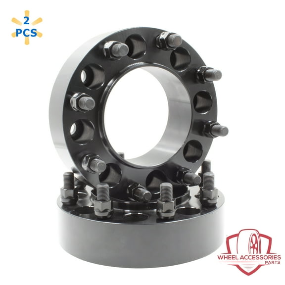 2 Pcs Hub Centric Wheel Spacers 8 on 6.50 2.00" Thick 14mm 1.50 Thread Stud 116.7mm Hub Fits 2001-07 Chevy Silverado 1500HD 1999-10 Silverado 2500 3500 GMC Sierra 2500 3500