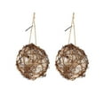 thumbnail image 1 of 2 Pcs Hummingbird Nesting Material Balls – 3.1in Natural Rattan with Cotton Fill Outdoor Hanging for Backyard Bird Attracting(A), 1 of 5