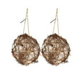 thumbnail image 1 of 2 Pcs Hummingbird Nesting Material Balls – 3.1in Natural Rattan with Cotton Fill Outdoor Hanging for Backyard Bird Attracting(B), 1 of 4