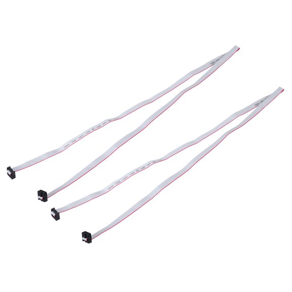 2 Pcs IDC Flat Ribbon Cable, 2.54mm Pitch 10mm Width 100cm Long 8 Pin FC to FC Flat Ribbon Connector Jumper Wire for PC