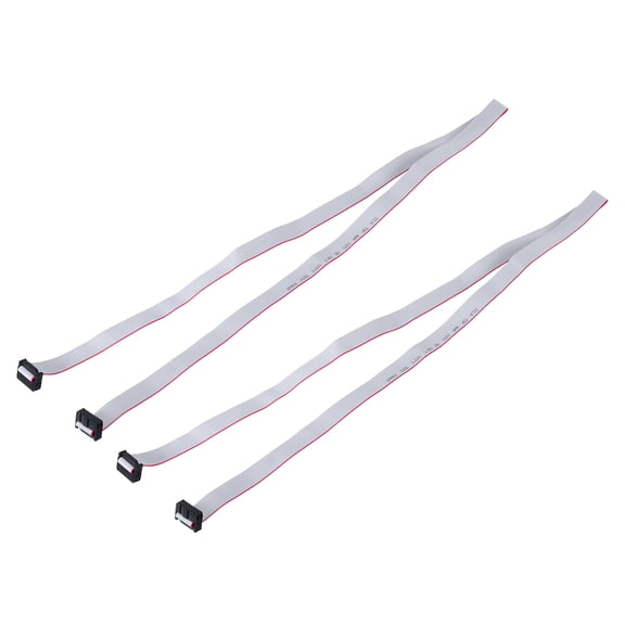 2 Pcs IDC Flat Ribbon Cable, 2.54mm Pitch 15mm Width 100cm Long 12 Pin FC to FC Flat Ribbon Connector Jumper Wire for PC