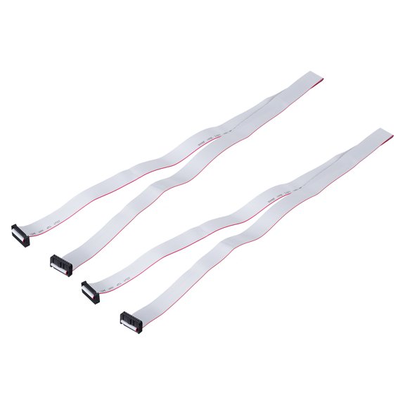 2 Pcs IDC Flat Ribbon Cable, 2.54mm Pitch 23mm Width 100cm Long 18 Pin FC to FC Flat Ribbon Connector Jumper Wire for PC