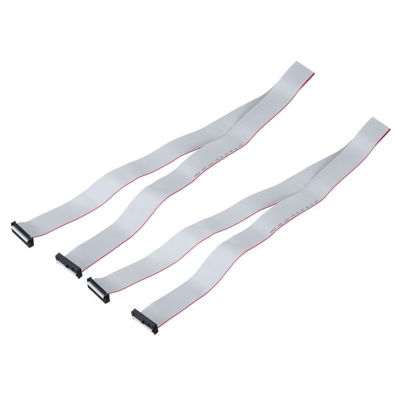 2 Pcs IDC Flat Ribbon Cable, 2.54mm Pitch 32mm Width 100cm Long 26 Pin FC to FC Flat Ribbon Connector Jumper Wire for PC
