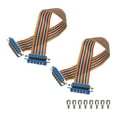 thumbnail image 1 of 2 Pcs IDC Rainbow Wire Flat Ribbon Cable DB25 Female to DB25 Female 11.8 Inch Length 2.54mm Pitch, 1 of 4