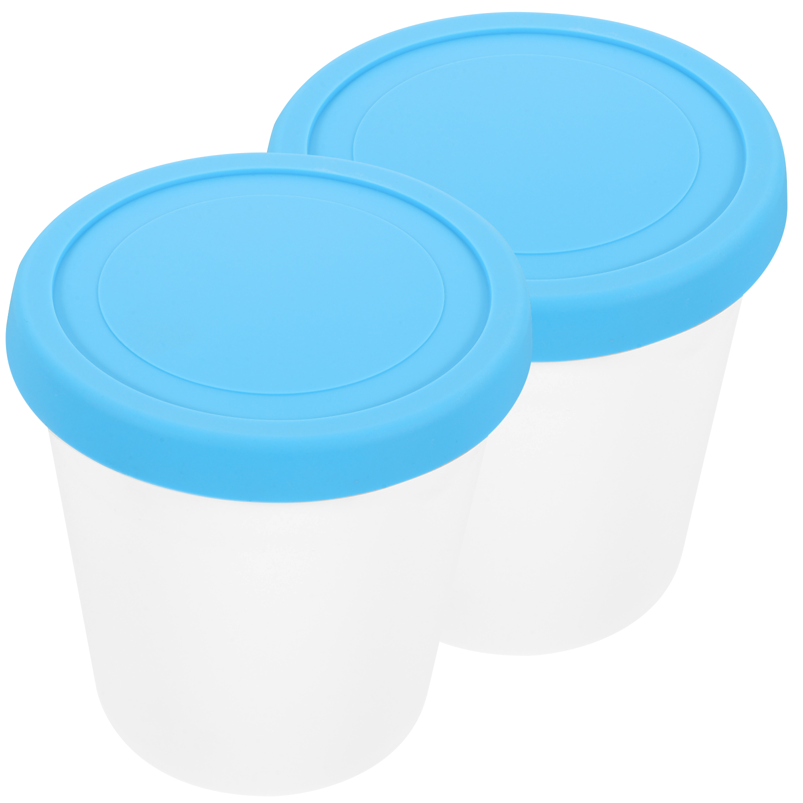 2 Pcs Ice Cream Bucket Small Plastic Container Cup Cube Containers for
