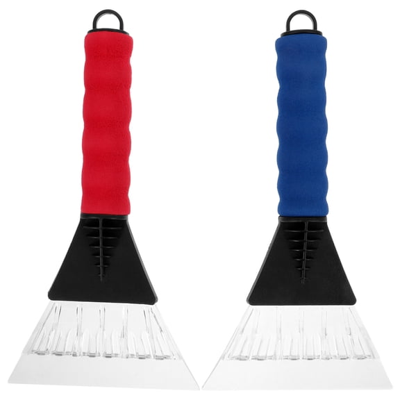 UKCOCO 2Pcs Car Snow Scraper Ice Scraper with Rubber Sleeve Plastic Durable Windshield Tool
