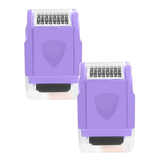 2 Pcs Identity Protection Roller Stamp, ID Protection Roller Identity Theft Protection Roller Wide Roller Security Stamp for Mail, ID Blackout, Privacy Confidential