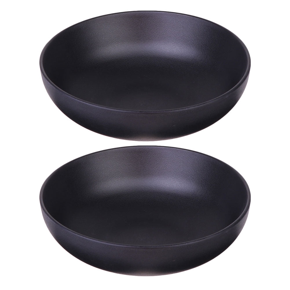 2 Pcs Imitation Porcelain Rice Bowl Noodle Ramen Deep Pho Farmhouse Bowls Tableware for Hotel Kitchen Supplies