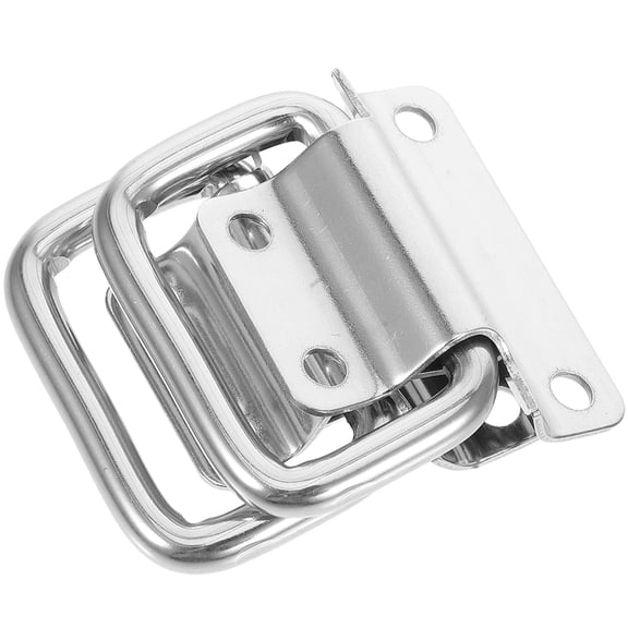 2 Pcs Industrial Iron Box Handle Folding Retractable Pen Holders for Nurse Guard Tool Chest Silver