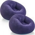 thumbnail image 1 of 2 Pcs Inflatable Sofa Bean Bag Inflatable Lounge Chair Inflatable Lazy Sofa Folding Portable Inflatable Chair for Living Room Bedroom Office Balcony Reading Room Travel,Blue, 1 of 3