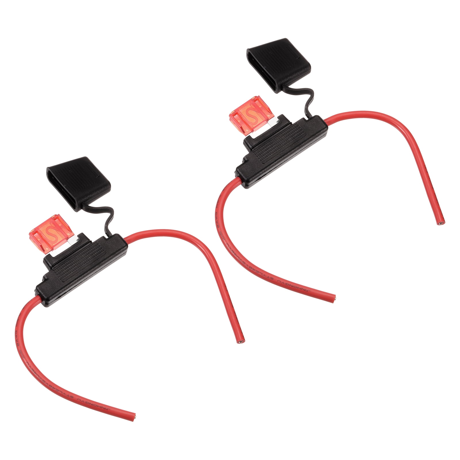 2 Pcs Inline Fuse Holder DC 32V 8 AWG Waterproof Blade Fuse Holder with 50A Fuse
