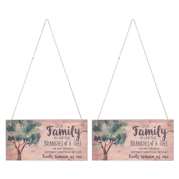 2 Pcs Innovative Wooden Door Window Wall Hanging Plaque Board Pendant For Home Shop Decoration