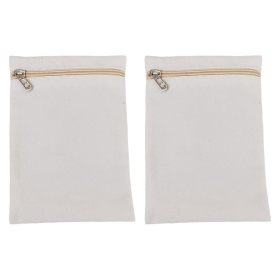 2 Pcs Inside Pocket Canvas Zipper Sew in Design for Secure Valuables Travel Coats Windbreakers Clothing