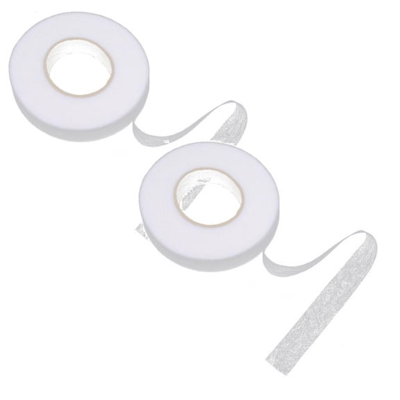 2 Pcs Iron on Hemming Tape Quick Clothing Repairs Tape Double Sided Fusible Bonding Web No Sew Fabric Adhesive Roll Double-Sided Fabric Tape for Hemming Jeans Pants Curtains DIY Crafts, 0.47"
