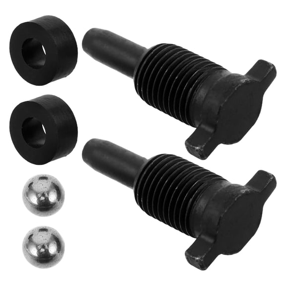 2 Pcs Jack Oil Return Valve Ice Cream Coffee Cup Fastener Button Steel Ball Vertical Black