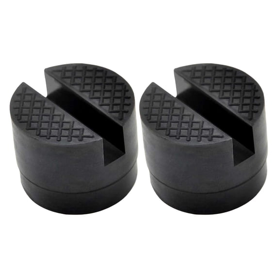 2 Pcs Jack Stand Pad Adapter,Universal Rubber Pinch Weld Side Frame Rail Protector Pad,Vehicle Heavy Duty Slotted Floor Jack Pad,Lift Protection Tool Car Accessories,Floor Jack Extension,Black