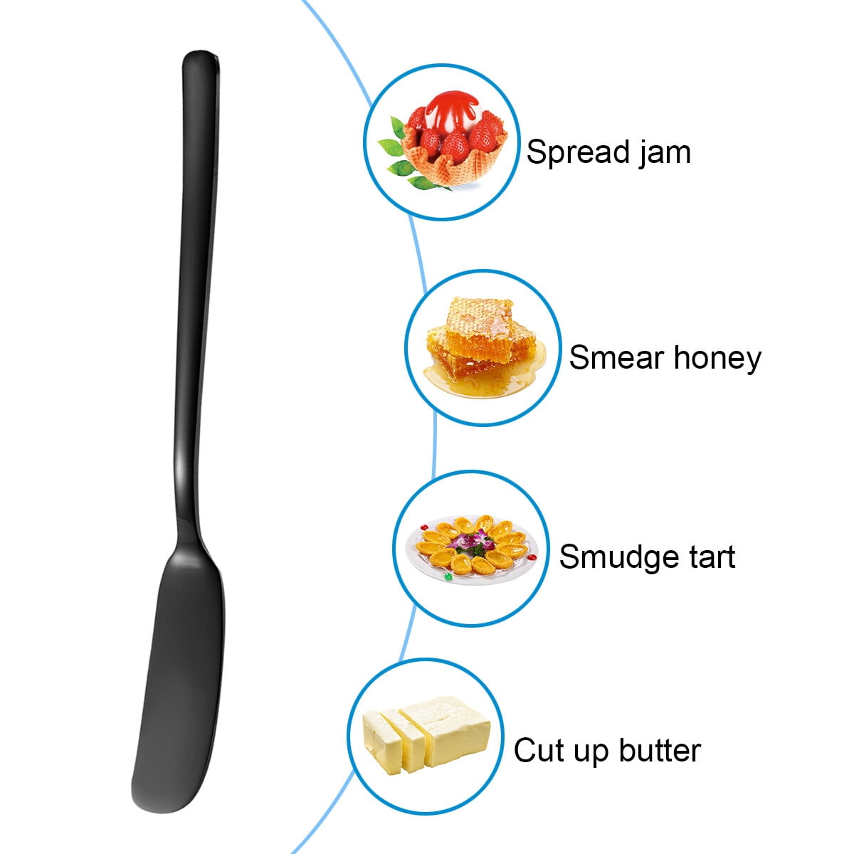 Butter Cutter Probe 2 Pcs Jam Peanut Butter Cream Butter Cutter Butter Slicer Firm Cheese ...
