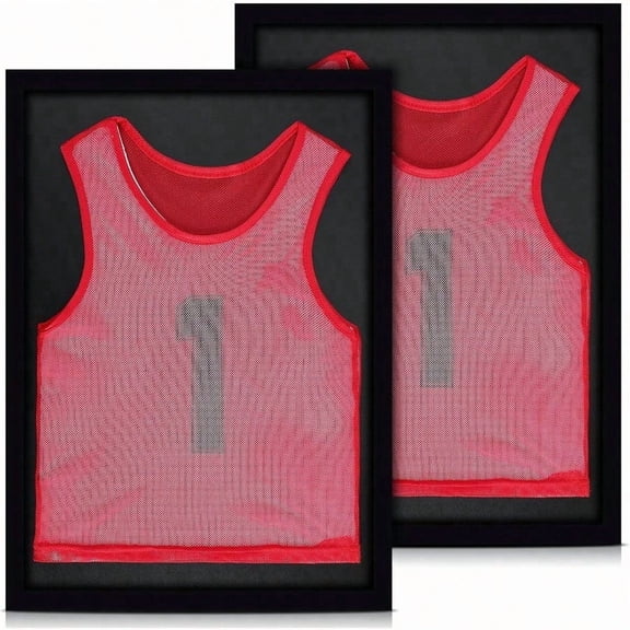 2 Pcs Jersey Display Case 30 X 20 Inch Shadow Box Large Jersey Frame For Wall Display Shirt Frame For Basketball Baseball Soccer Hockey Football Sports Uniform