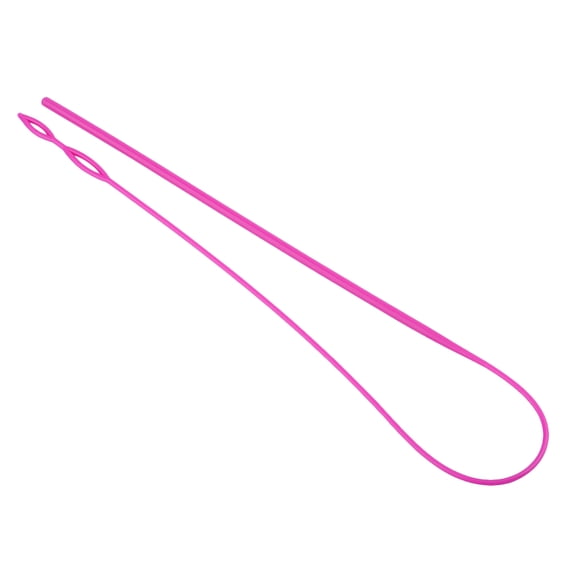 GOOHOCHY 2pcs Plastic Drawstring Threaders DIY Belt Wearers Rubber Band Traction Bars for Home Shop Rosy