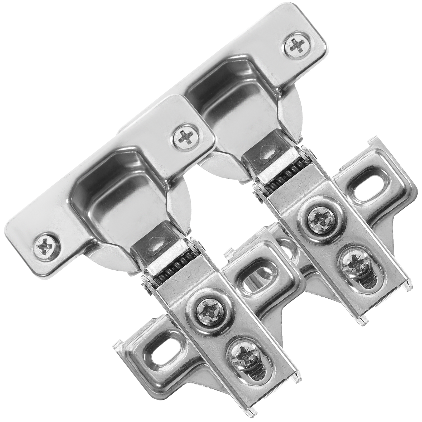 2 Pcs Jib Hinge Pro Press Hinges Self Closing Door Short Arm