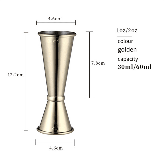 2 Pcs Jigger for Bartending 1oz 2oz Stainless Steel Jigger Japanese Style Double Jigger Measuring Tool for Bar Home