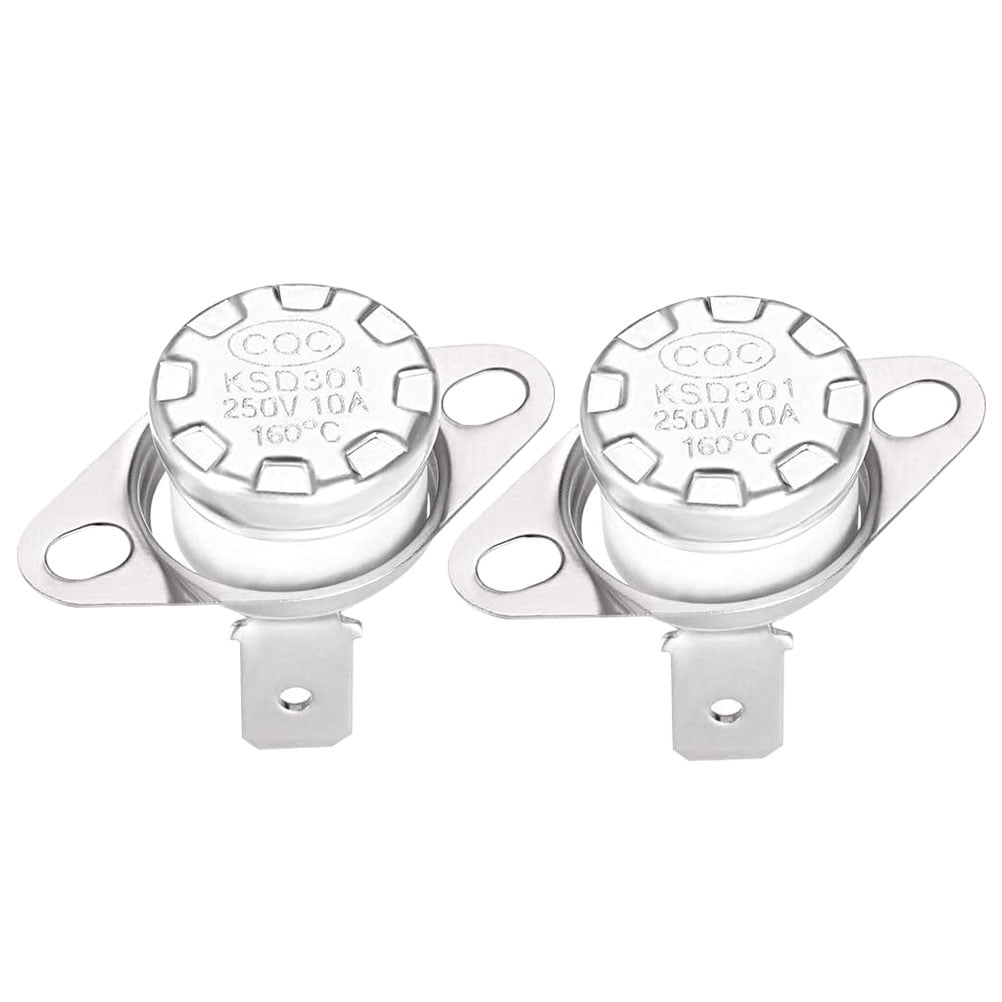 2 Pcs KSD301 Temperature Switch Switches for Oven 160°C Normally Closed