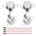 thumbnail image 1 of 2 Pcs KSD301 Thermostat 110°C/230°F 20A Normally Closed N.C Adjust Snap Disc Temperature Switch with Terminal Wire for Microwaves,Oven,Coffee Maker, 1 of 5
