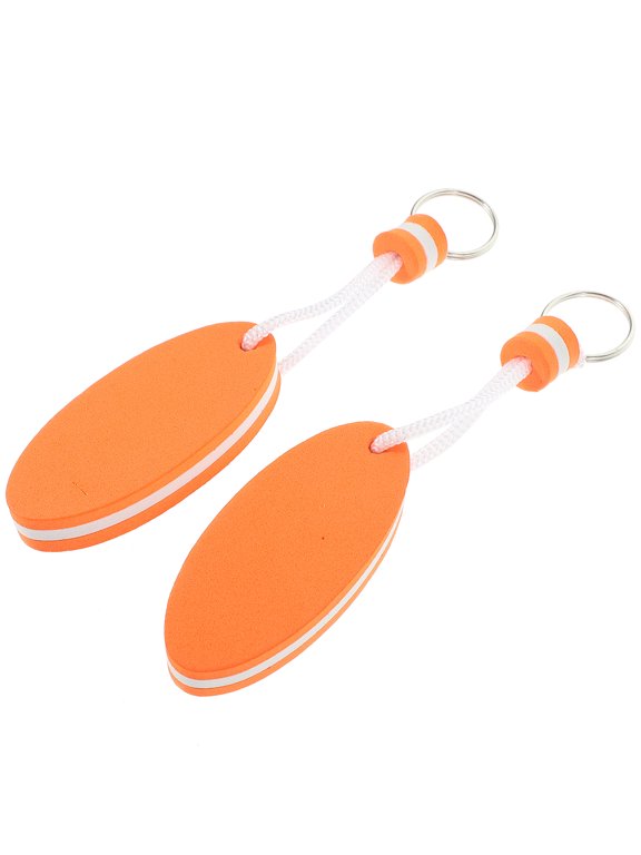 Eva Floating Keyring Orange Durable Lightweight for Keys 2Pcs