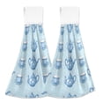 thumbnail image 1 of 2 Pcs Kettle and Tea Cup Kitchen Hand Towels with Hanging Loops Absorbent Soft Fast Drying Decor Bath Towels, 1 of 7