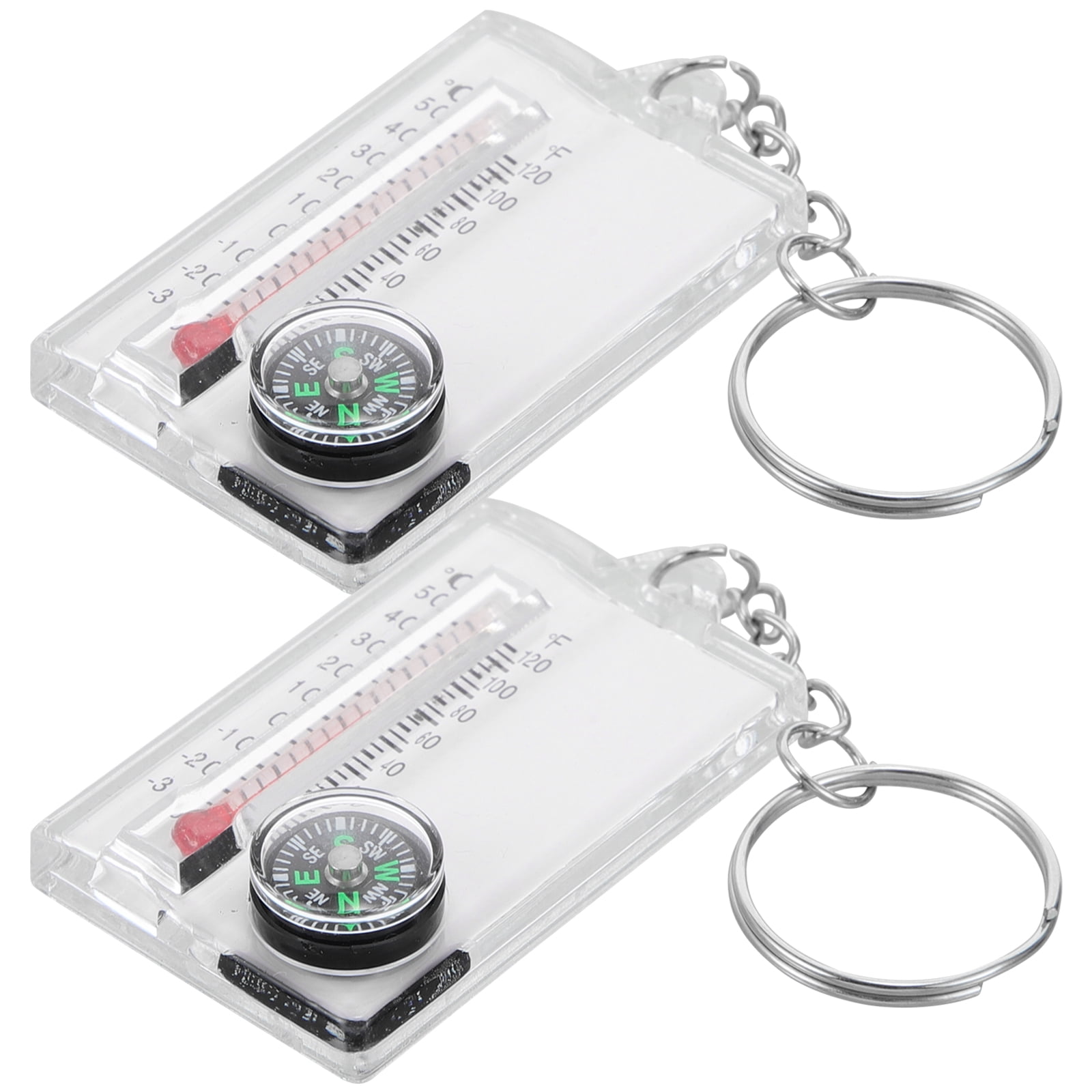 RENACLIPY Portable Hiking Compass Keychain Accurate Readings 2Pcs ...