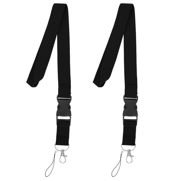 ifundom Decorative Phone Strap Set, 2 Pieces Black Plastic and Polyester, and Stylish Mobile Phone Accessories
