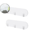 thumbnail image 1 of 2 Pcs Key Holder Wall Mount Adhesive Hooks, Decorative Sticky Key Hanger Rack No Damage, Stick on Hooks for Hanging Towel Hat Coat, 1 of 5
